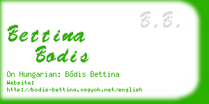 bettina bodis business card